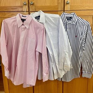 SOLD! Men’s button down shirts. Two Polo, one Lands End.